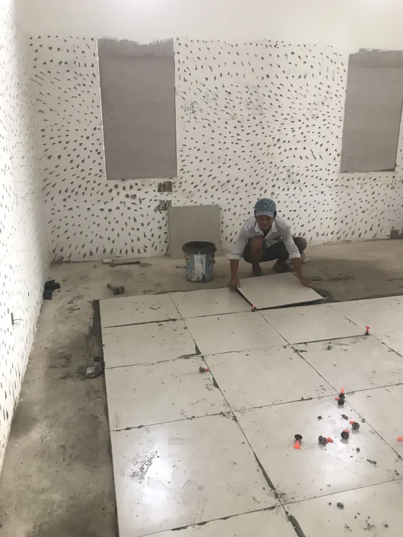 Thi công lát gạch nền